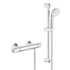 Grohe Grohtherm-1000 New Set de confort avec robinet de douche thermostatique entraxe=15cm avec raccords et barre de douche New Tempesta 60cm chrome/blanc SW108044 Grohe Grohtherm-1000 New Set de confort avec robinet de douche thermostatique entraxe=15cm avec raccords et barre de douche New Tempesta 60cm chrome/blanc SW108044