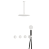 Hotbath Cobber IBS70 Regendoucheset - inbouw - 30cm plafondarm - 30cm ronde hoofddouche - 3 standen handdouche - mat wit SW678198