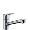 Hansgrohe Focus mitigeur monocommande de cuisine 1 trou 100 avec bec rotatif à 360°, chromé SW454529