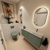 MONDIAZ TURE-DLUX Meuble toilette - 120cm - Army - EDEN - vasque Opalo - position droite - sans trou de robinet SW1104193