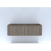 H&R badmeubelen Juice Wastafelonderkast - 140x45x40cm - afgeronde hoeken - 2 lades - geïntegreerde greep - charleston SW867583