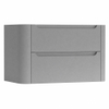 H&R Badmeubelen Juice Meuble sous lavabo - 100x45x50cm - coins arrondis - 2 tiroirs - poignée intégrée - gris pierre mat SW1489501