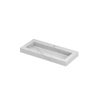 Ink Pitch wastafel - 100x45x9cm - wasbak midden - 1 kraangat - mat calacatta (wit) SW693304