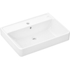 Hansgrohe Xanuia Q Wastafel/Fontein - 65x48cm - opbouw - 1 kraangat - met overloop - geslepen - glans wit SW1165090