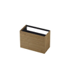 INK Wastafelonderkast - 90x45x65cm - 2 lades - push to open - met rechte opdekfronten - MDF - Natur SW493634