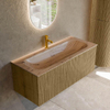 MONDIAZ KURVE-DLUX Meuble de salle de bains 110cm couleur Dusk avec 1 tiroir et 0 porte. Lavabo BIG MEDIUM Central 1 trou de robinet Arena. SW1431387