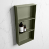 Mondiaz Easy nis 29.5x59.5x8cm voor Inbouw/opbouw 3 open vakken Solid surface Army/Army SW643770