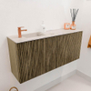 Mondiaz JOYA-DLUX 90cm toiletmeubel - kleur Dusk - Wastafel FAYE positie Links 1 kraangat kleur Nata. SW1425907
