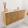 Mondiaz JOYA-DLUX 90cm meuble de toilette - couleur Oak - Vasque FAYE position Milieu 1 trou de robinet couleur Nata. SW1424054