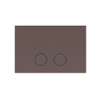 QeramiQ Push Steel Bedieningsplaat - 25x16cm - 2.0mm dikte - magnetische bevestiging - voor Geberit UP320 inbouwreservoir - RVS - dualflush - ronde knoppen - amber bruin SW1592531