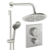 Crosswater MPRO ensemble de douche pluie encastré – douche de tête Ø 30 cm – douchette ronde – 2 leviers – inox brossé SW1472707