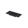 INK Post wastafel - 100x45x1cm - 1 wasbak - 0 kraangaten - keramiek Lauren black mat SW693231