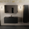 Mondiaz AIVY Ensemble de meuble - 120x45x50cm - 1 trou de robinet - 1 vasque Urban Solid surface - Centre - 2 tiroirs - avec armoire de toilette - MDF Urban SW892354