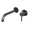 BRAUER Stripe Mitigeur lavabo encastré - bec courbé et rosaces - modèle A1 - gunmetal brossé PVD SW1434956