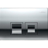Geberit Delta25 bedieningsplaat - 2-toets spoeling - rechthoekige knoppen - dualflush - glans chroom SW765657