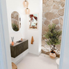 Mondiaz JOYA-DLUX Meuble de toilette 80cm - couleur Shadow - Vasque FAYE position Milieu 1 trou de robinet couleur Oza SW1425035