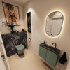 MONDIAZ TURE-DLUX Meuble de toilettes 60 cm Army. Lavabo EDEN Lava position centrale. Avec 1 trou de robinet. SW1103681