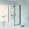 Fortifura Galeria Douchecabine - 70x140x200 - Profiel veiligheidsglas - antikalk - mat zwart SW1446148