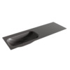 Mondiaz BIG small Darkgrey solid surface inbouw wastafel 140cm links SW432026 Mondiaz BIG small Darkgrey solid surface inbouw wastafel 140cm links SW432026