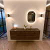 Mondiaz CIRO-DLUX Badkamermeubelset - 160x45x50cm - Solid surface wastafel Lava - 1 wasbak Rechts - 1 kraangat - 4 lades - Dusk SW1533049