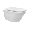 Wiesbaden Vesta Tornado WC suspendu rimless avec chasse d'eau Tornado et revêtement nano avec abattant WC Shade slim softclose et quick release finition brillante blanche SW856603