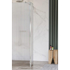 Fortifura Galeria zijwand - 50x200cm - ribbel - glas - 8mm - met hoekprofiel - hoogglans chroom SW925366