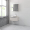 Bruynzeel Giro badmeubelset 49x75x46cm 1 wasbak 1 lade met spiegelkast met softclose composite kasjmier grijs SW384174 Bruynzeel Giro badmeubelset 49x75x46cm 1 wasbak 1 lade met spiegelkast met softclose composite kasjmier grijs SW384174