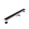 FugaFlow Eccelente Caniveau de douche Anta - 80cm - grille fermée - bride de sol - noir mat SW1467969