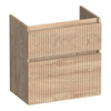 BRAUER Delight Wavy meuble sous-lavabo peu profond 60 2 tiroirs softclose - sans poignée - 1 découpe pour siphon - Forest Wheat SW1199622