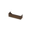 INK Wastafelonderkast - 140x45x37.6cm - 1 lade - push to open - verticaal gefreesd - Eiken - Chocolate SW693448