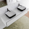 MONDIAZ LAGOM 150cm badmeubel solid surface urban 1 lades Wastafel BINX opzetkom dubbel 2 kraangaten SW409287 MONDIAZ LAGOM 150cm badmeubel solid surface urban 1 lades Wastafel BINX opzetkom dubbel 2 kraangaten SW409287