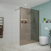 Fortifura Galeria Douche à l'italienne - 140x200cm - verre fumé - Gunmetal brossé SW876929