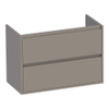 Saniclass New Future Small onderkast 59x39x55cm greeploos hangend met 2 softclose lades MDF hoogglans taupe SW23884 Saniclass New Future Small onderkast 59x39x55cm greeploos hangend met 2 softclose lades MDF hoogglans taupe SW23884