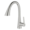 GROHE Zedra Mitigeur de cuisine - bec en C extensible - supersteel brossé SW479451