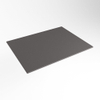 Mondiaz TOP 46 Topblad - 50x46x0.9cm - geschikt voor afdekplaat - Solid surface - Dark Grey SW1020329