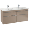 Villeroy & Boch venticello wastafel - 130x50cm - 2 kraangaten overloop - White Alpine (glans wit) 1025100