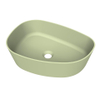 Arcqua Rocker waskom - opbouw - organisch links - 50x37cm - mat pastel groen SW1209113