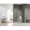 Van Rijn Products ST04 inloopdouche - 100x200cm - helder glas - 8mm - zwart SW492942