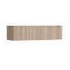 H&R Badmeubelen Juice Wastafelonderkast - 160x45x40cm - afgeronde hoeken - 3D-front - 2 lades - geïntegreerde greep - rockford oak SW1259453