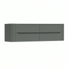 H&R Badmeubelen Juice Meuble sous vasque - 160x45x50cm - angles arrondis - 4 découpes pour siphon - poignée intégrée - Petrol mat SW1490690
