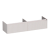 BRAUER Embrace Wavy meuble sous-lavabo 160 2 tiroirs softclose - sans poignée - 2 découpes pour siphon - sable mat SW1200375