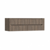 H&R Badmeubelen Juice Wastafelonderkast - 160x45x50cm - rechterhoek afgerond - 4 lades - geïntegreerde greep - Tucson oak SW1491109