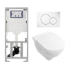 Villeroy & Boch O.novo inbouwset met diepspoel wandcloset wit softclose zitting afdekplaat wit SW46972