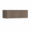 H&R Badmeubelen Juice Wastafelonderkast - 120x45x40cm - linkerhoek afgerond - 1 lade - geïntegreerde greep - Tucson oak SW1205691