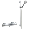 Wiesbaden Rio Mitigeur thermostatique de douche 15cm avec ensemble barre de douche Chrome SW539720