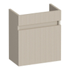 BRAUER Joy Wavy fonteinonderkast - 40x45x22cm - met 1 deur greeploos linksdraaiend mat beige SW1201269