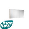 FugaFlow Eccelente Arredo spiegel badkamer spiegelkast - 120x63x16cm -inclusief zijpanelen - cotton (beige) - Black Friday - SW1123958