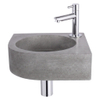 Fortifura Fuente pack lave-mains d'angle – 31,5 x 31,5 x 10 cm – béton gris – robinet chromé SW1111536