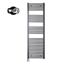Sanicare HPW Elektrische Radiator - 172x60cm - 1127W - wifi - thermostaat - zilver - linksonder - gunmetal (antraciet) SW1448088