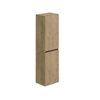Thebalux colonne haute en applique avec liste de prise noire - porte pleine avec liste de prise noire pivotante en lin gris couleur/structure sand mat gauche panneau arrière SW986512